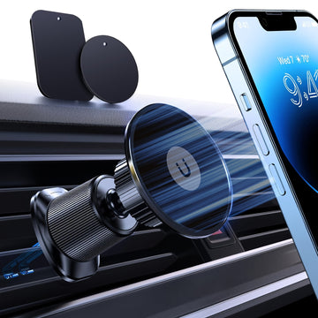 Universal Rotatable Magnetic Car Phone Mount – Easy Assembly 360° Dashboard & Windshield Holder | Clarnex