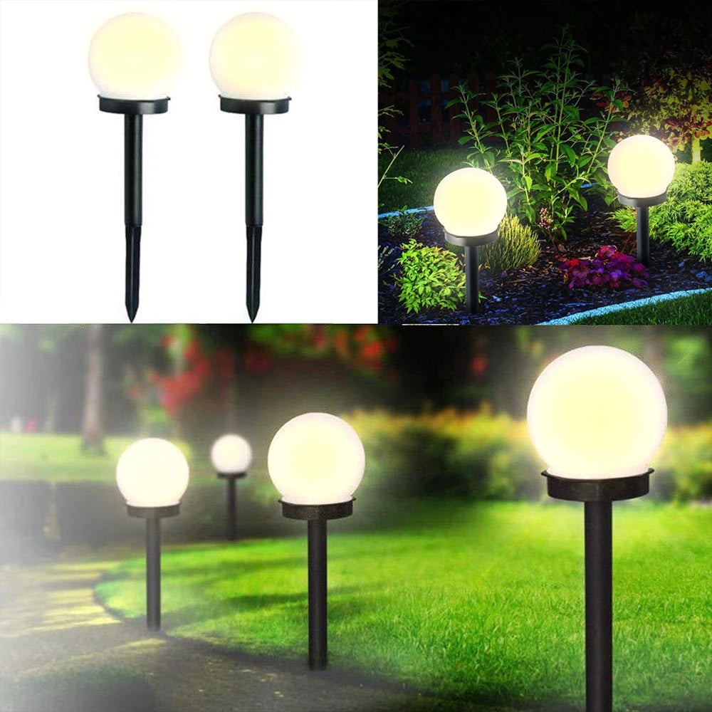 2-Pack Solar-Powered Wave Garden Lights – Waterproof Outdoor LED Landscape Lighting for Pathways & Yards | Clarnex