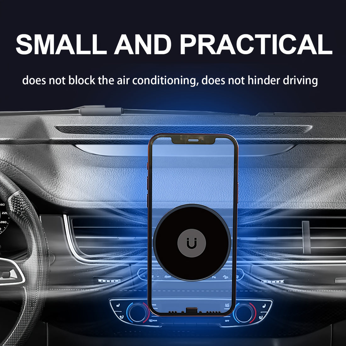 Universal Rotatable Magnetic Car Phone Mount – Easy Assembly 360° Dashboard & Windshield Holder | Clarnex